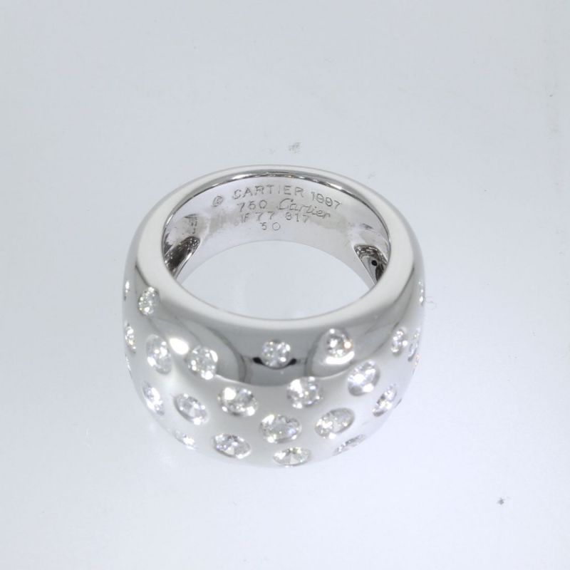 Brillantring  Cartier  -Nouvelle Vague-  18 Karat Weißgold Ring mit 28 Brillanten 1,3 ct