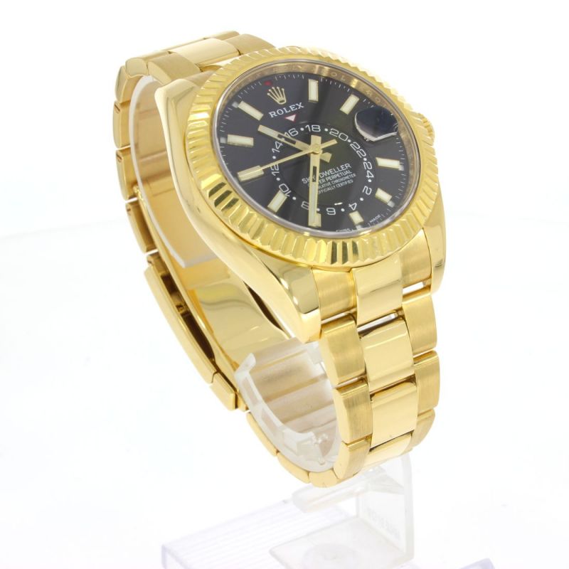 Rolex Sky Dweller Yellow Gold Black Dial 326938 