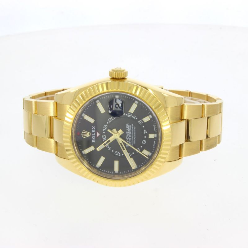 Rolex Sky Dweller Yellow Gold Black Dial 326938 