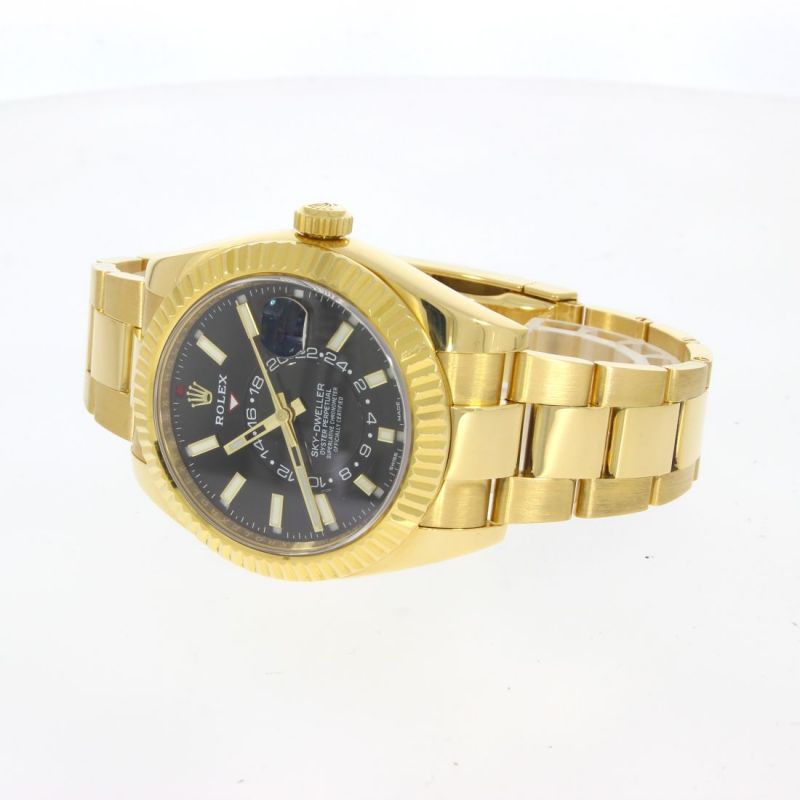 Rolex Sky Dweller Yellow Gold Black Dial 326938 