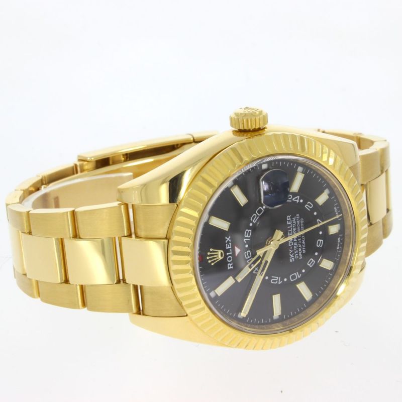 Rolex Sky Dweller Yellow Gold Black Dial 326938 