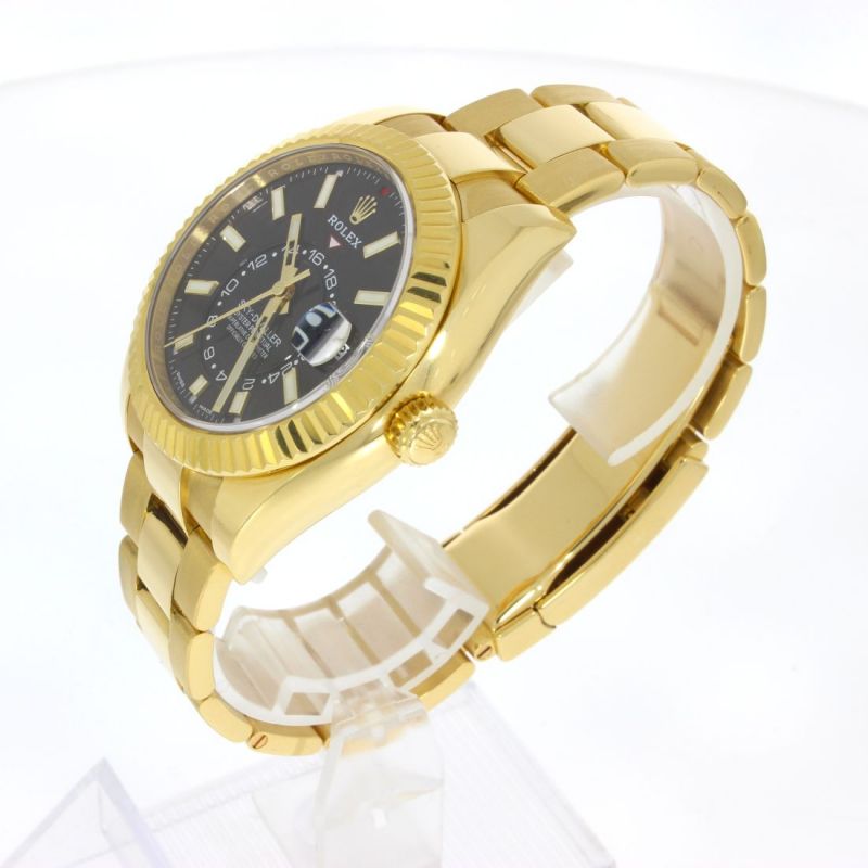 Rolex Sky Dweller Yellow Gold Black Dial 326938 