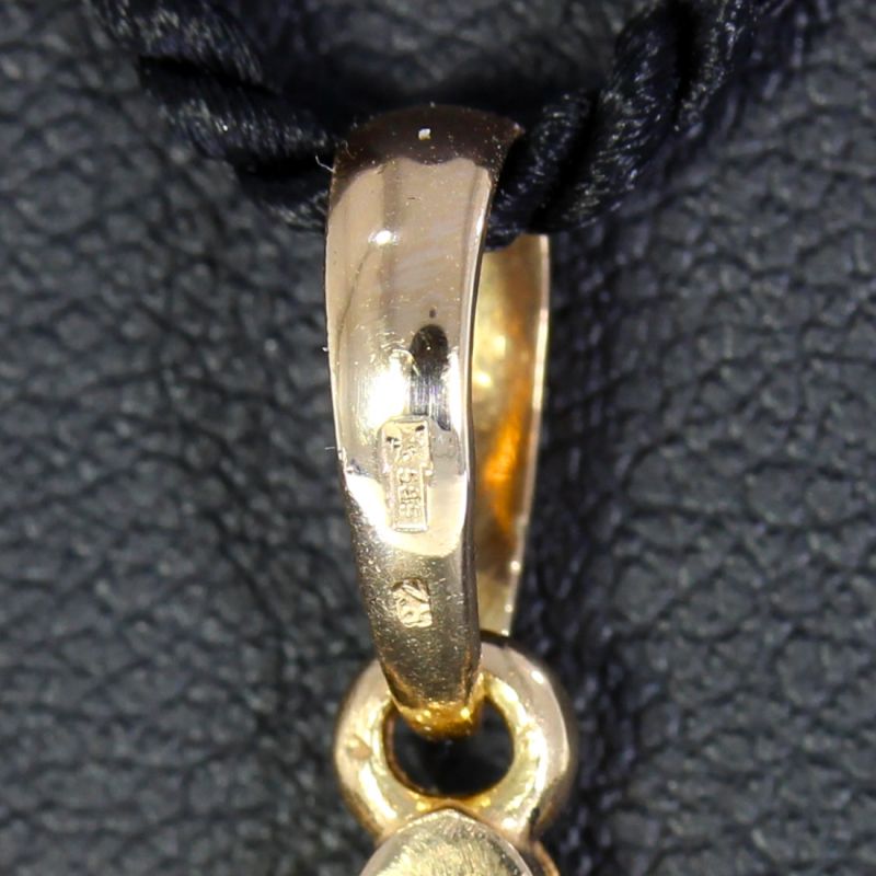 Schneeflockenanhänger Roségold 585 14 Karat Farbsteine 