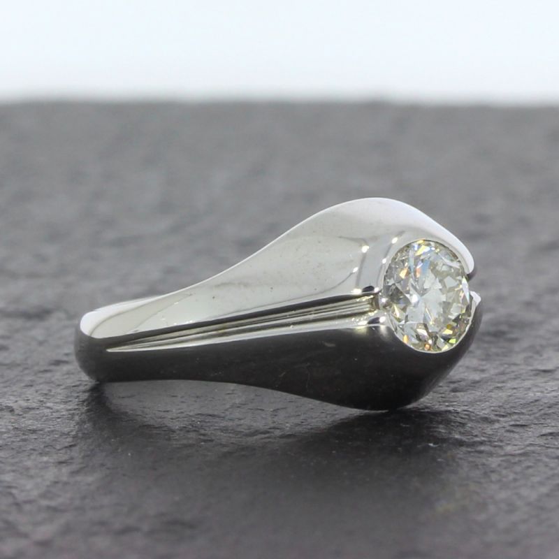 Solitärring Weißgold 750 18 Karat Brillant 0,65ct 