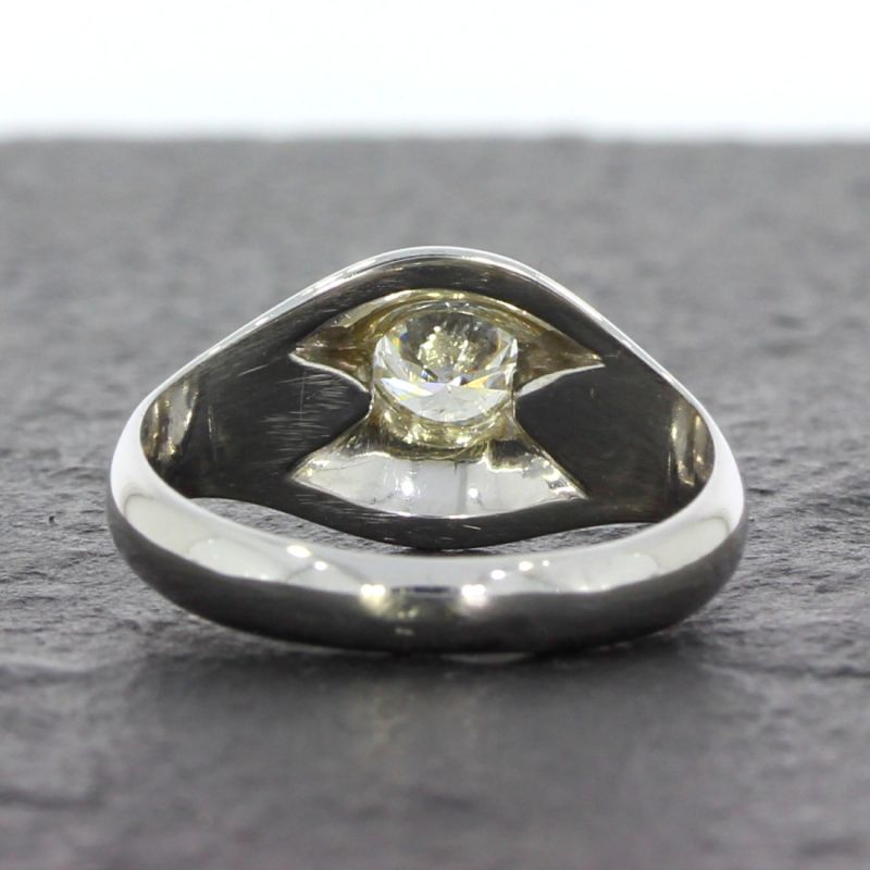 Solitärring Weißgold 750 18 Karat Brillant 0,65ct 