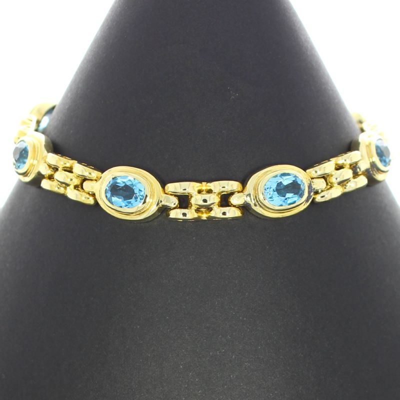 Topas Armband Gelbgold 585 14 Karat 19 cm 