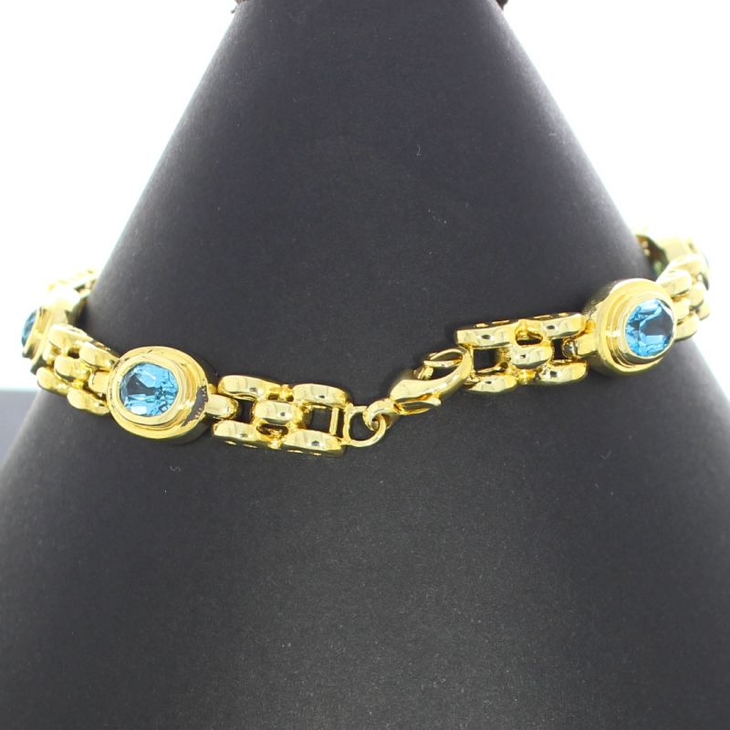 Topas Armband Gelbgold 585 14 Karat 19 cm 