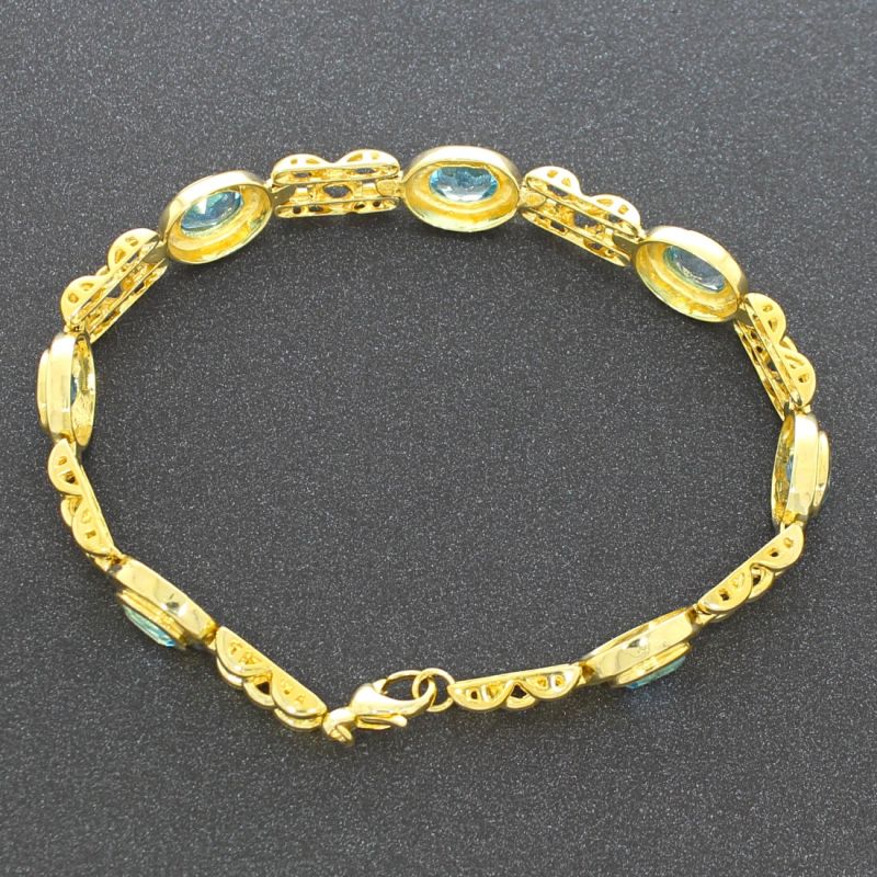 Topas Armband Gelbgold 585 14 Karat 19 cm 