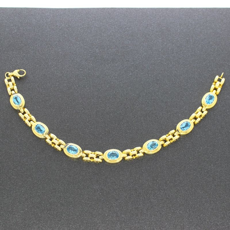 Topas Armband Gelbgold 585 14 Karat 19 cm 