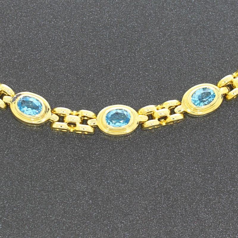Topas Armband Gelbgold 585 14 Karat 19 cm 